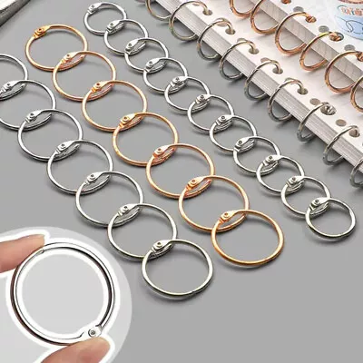 50 Metal Hinged Binder Book Craft Photo Album Keyring Scrapbook Binding Ring Lot • £6.34