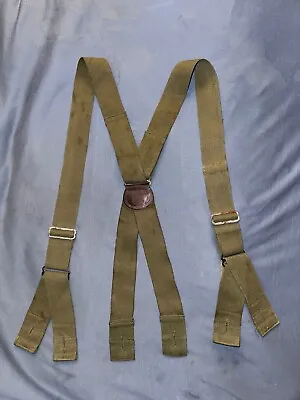 100% Orig. WW2 M-42 2nd Paratrooper Model Suspenders Shoulder Straps SUPERRARE ! • $1200