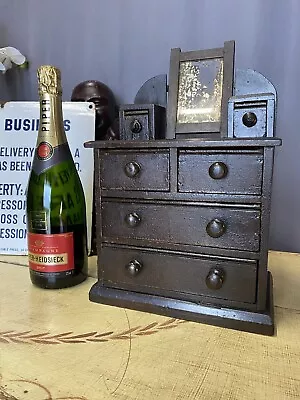 £75 • Buy Antique Victorian Apprentice Chest Of Drawers Jewellery Box Collectors Cabinet