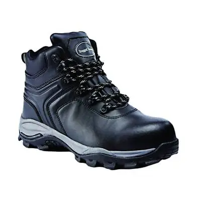 Mens Safety Shoes Trainers Metal Free Composite Toe Cap Work Boots Black Leather • £34.99