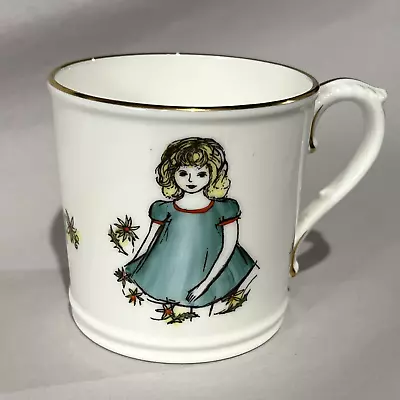 Royal Worcester MONDAY'S CHILD Is Fair Of Face GIRL Bone China Cup Mug England • $12