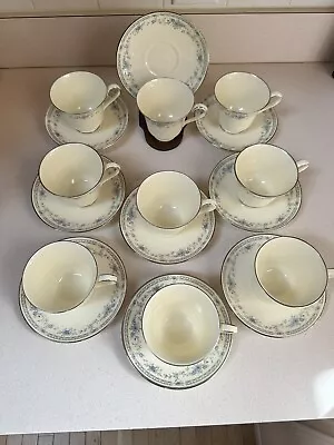 MINTON BELLEMEADE Fine Bone China Set Of 9 Coffee/Tea Cups W/Saucers • £38.54