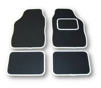 VAUXHALL CORSA B C D E F UNIVERSAL Car Floor Mats Black Carpet & White Trim • $12.43