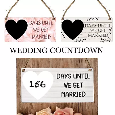 Wedding Plaque Countdown Chalkboard - Engagement Sign - Mr & Mrs To Be Gift Sign • £9.99