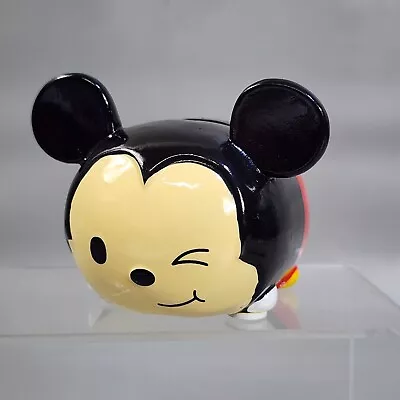 Disney Fab New York Baby Mickey Mouse Ceramic Coin Bank Red Black 2 7/8  Tall • $7.99