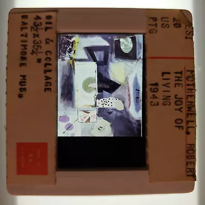 Robert Motherwell The Joy Of Living 1943 Art 35mm Glass Slide • $20