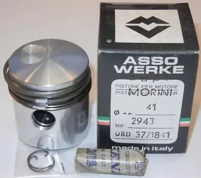 1963-1966 Moto Morini 50 Corsarino 4-stroke 41.0mm 3-ring Piston Assembly 02943 • $29.95