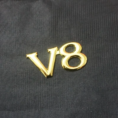 $8.99 • Buy 1x Golden Chrome V8 Metal Decal Emblem Sticker Badge 3D Performance Twin Vehicle