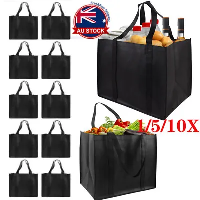 1-10pcs Large Reusable Grocery Bag Foldable Shopping Tote Heavy Duty Storage Bag • $10.99