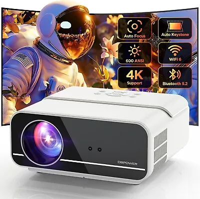 DBPOWER Projector 600ANSI Auto Focus/Keystone 1080P 4K 5G WiFi And Bluetooth • $123.19