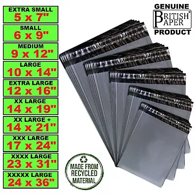 Grey Mailing Postage Bags Mixed Sizes Plastic Postal Poly Post Strong Self Seal • £103.99