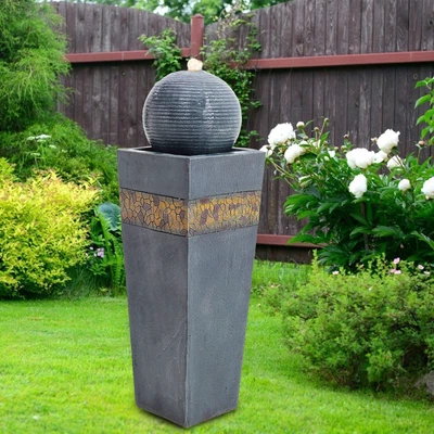 £85.95 • Buy Garden Water Feature Fountain LED Ball Cascading Statue Outdoor Patio Decoration