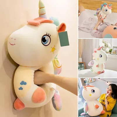 Adorable Rainbow Unicorn Stuffed Animal Teddy Soft Plush Toy Babies Girls Gifts • £9.95