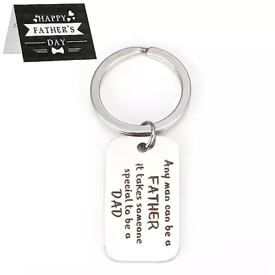 Father’s Day Gift Stainless Steel Keychain Key Ring Dad Gift From Daughter Son • $8.99