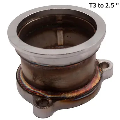 2.5  T3 T4 T04E 3 Bolt TO 2.5  V-Band Turbo Converter Adapter Flange Stainless • $33.99