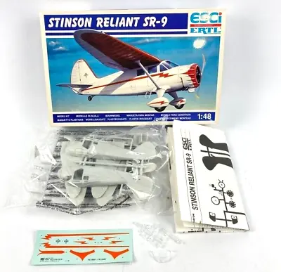 $20.08 • Buy Esci Ertl Stinson Reliant SR-9 1/48 Scale Airplane Model Kit #4104 Vintage