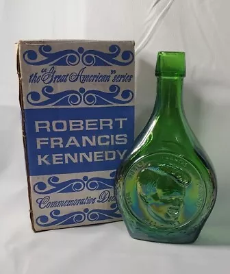 Robert F Kennedy Wheaton Glass Green Decanter The Great American Series • $27.89