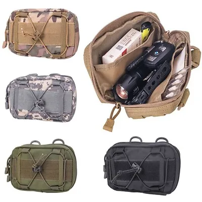 Tactical Molle Horizontal Admin Pouch Compact 1000D Utility EDC Tool Bag • $11.99