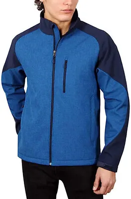 Kirkland Signature Men's Softshell Jacket Marine Blue Heather Medium. • $49.98