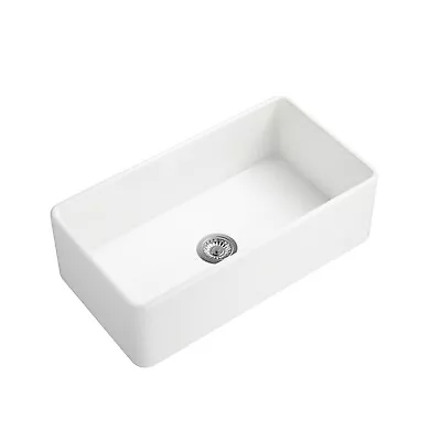 Inch White Farmhouse Sink Deep Apron Sink Undermount Farmhouse Kitchen Sink Sing • $557.17