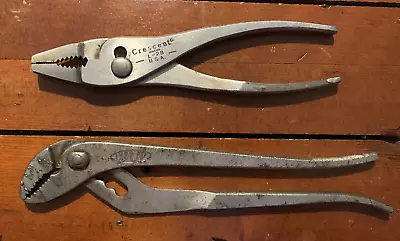 Vintage Crescent Pliers And Dunlop Channel Lock Wrench - Lot Of 2 • $11.99