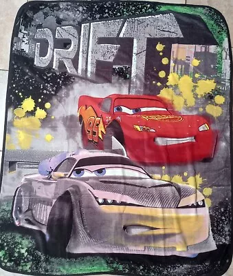 Disney Pixar Cars Lightning McQueen Silk Throw Blanket 48 X60  DRIFT • $13.99