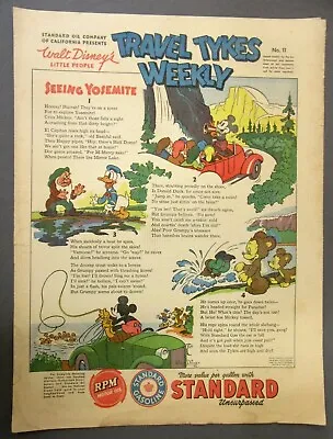 1939 Disney TRAVEL TYKES WEEKLY #11 Standard Oil Premium.  Higher Grade • $64.99