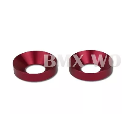 ProBMX Redline Flight Style BMX Crank Red Washer Pair Old School BMX • $19.80