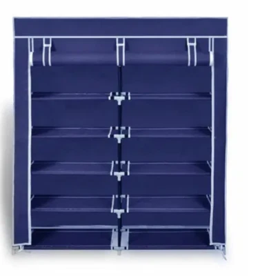 $45 • Buy Shoe Rack Cabinet Holder Wardrobe Organizer, Cover Portable Storage- Navy