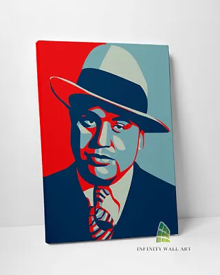 Al Capone Canvas Art Wall Art Mafia Gangster Pop Art Picture Print Decor -E202 • £63.16