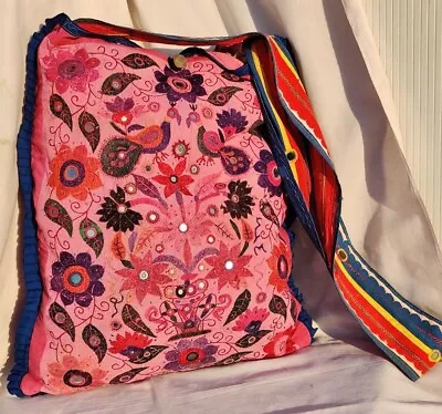 Banjara Handmade Kuchi Ethnic Embroidery Tribal Mirror Boho Shoulder Bag • £0.80