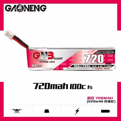 $13.95 • Buy 1s 3.7v LiPo 720mah 100c/200c Battery Mobula Drone Whoop FPV