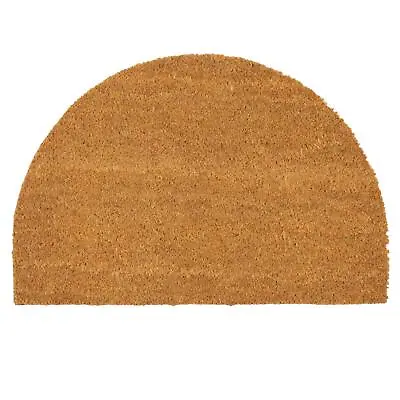 Coir Half Moon Door Mat Natural Indoor Outdoor Welcome Mats 60 X 40cm Classic • £10