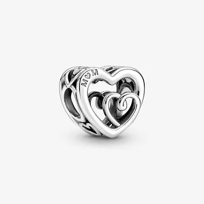Genuine Pandora 925 Silver Entwined Infinite Hearts Charm 790800C00 • £19