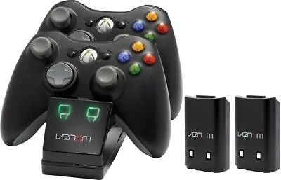Venom Xbox 360 Twin Docking Station With 2 X Rechargeable Battery Packs Xbox 360 • £13.57