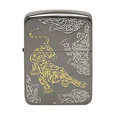 Zippo Lighter 1941 Replica KR Custom/ Tiger Two-tone Black Pearl PH Free 4 Gifts • $89.95