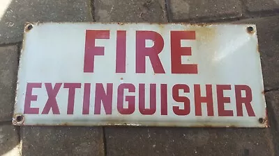 Vintage Enamel Fire Extinguisher Sign Classic Garage Man Cave Display • $24.87