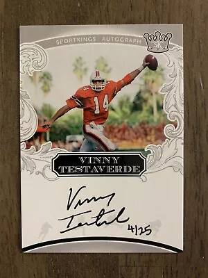 2024 SportKings Vinny Testaverde Auto Silver /25 🔥 • $6.05