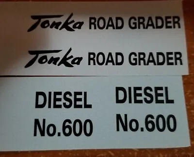 Tonka Truck  Road Grader  Diesel No.600 Vinyl Peel And Stick Decal • $7