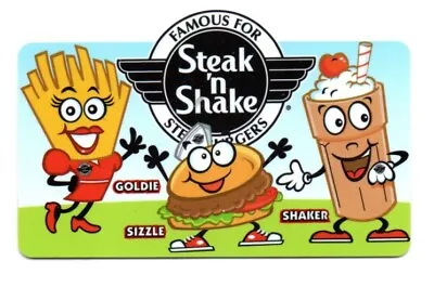 Steak 'n Shake Goldie Sizzle Shaker Die Cut Gift Card No $ Value Collectible • $2.99