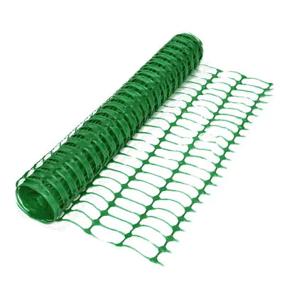 £34.99 • Buy Green Barrier Fence Plastic Mesh Netting Crowd Safety Event Garden DIY 1m X 50m