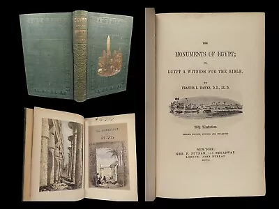 1850 Gettysburg Civil War General OWNED Monuments Of EGYPT Pyramid Hieroglyphics • $499