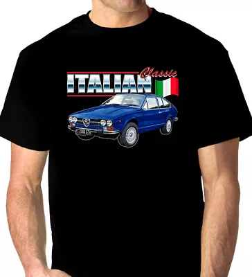 Alfa  Romeo  Gtv  2000   Quality  Black  Tshirt (5  Car Colours)  Big Fit  • $38