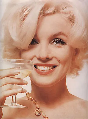 A3 SIZE - MARILYN MONROE Champagne Retro Poster Print Art #1 • £4.79