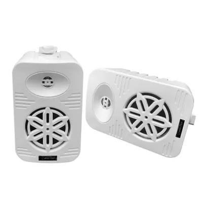 Bassface SPLBOX.2 400w Marine Weatherproof Boat Van Outdoor Box Speakers White • £26.90