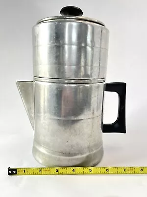 Vintage Comet Coffee Pot Aluminum 7 Cup Drip Maker Stovetop Camping Made In USA • $19.99