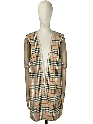 Vintage Burberry Wool Nova Check Trench Coat Liner • $84.91