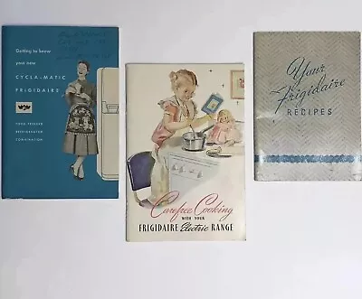 Vintage Brochures Frigidaire General Motors Refrigerator Electric Range Recipes • $28.89