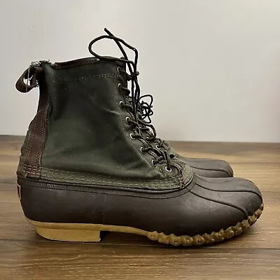 L.L. Bean Maine Hunting Shoe Men's Size 12 Green Brown High Top Duck Boots 26290 • $24.99
