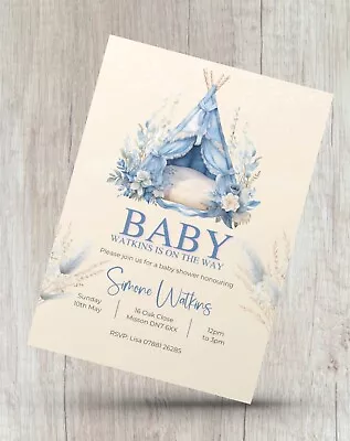 12 X Personalised Baby Shower Invitations Mummy To Be Invites • £4.99